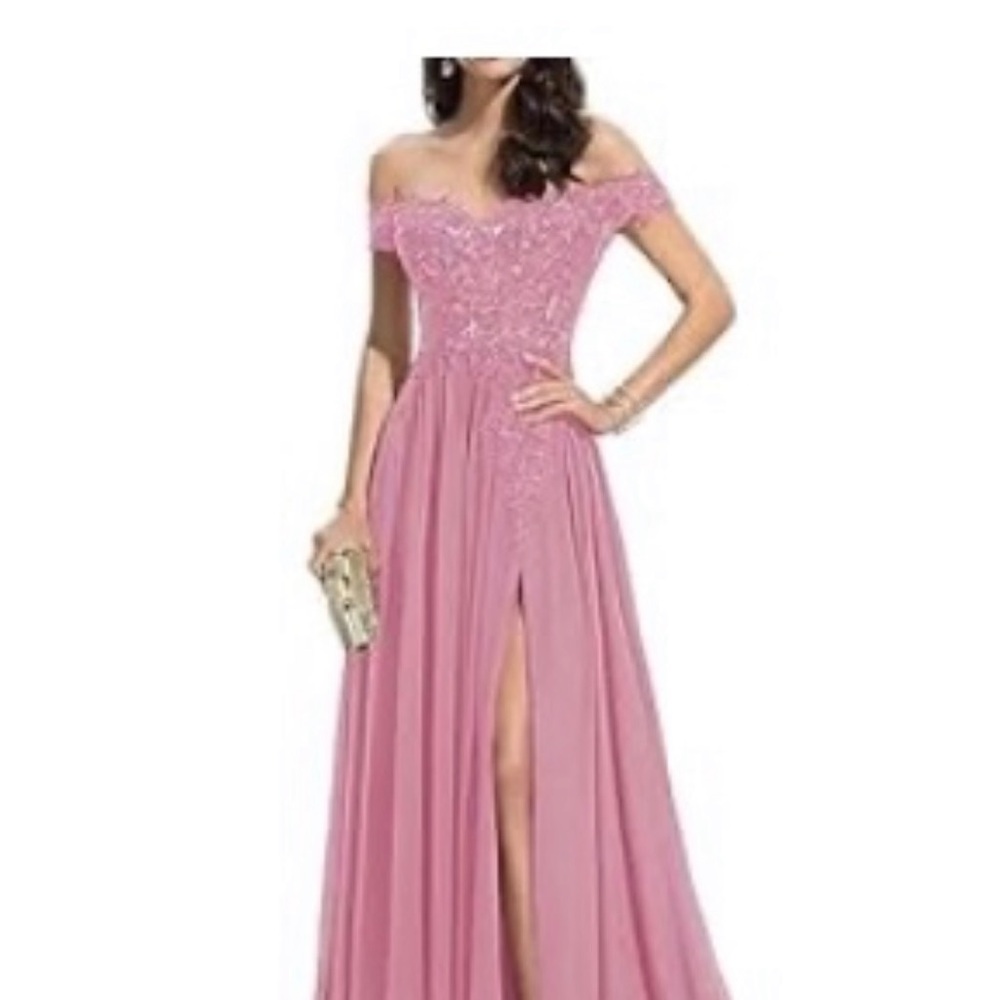 Elegant Pink Lace Dress